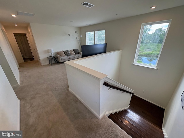 12139 Fallen Timbers Cir, Hagerstown, MD 21740 - stairs featuring recessed lighting, carpet flooring, and baseboards