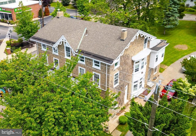 559 Righter St, Philadelphia, PA 19128 - view from above of property with property parcel outlined