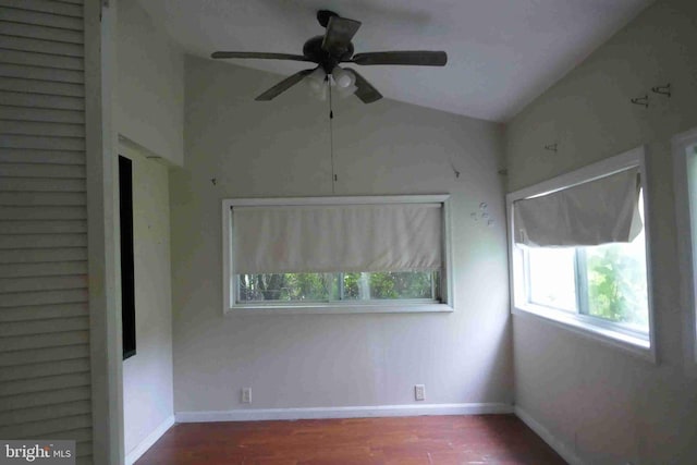 113 Sturgill Dr, Bel Air, MD 21015 - unfurnished room featuring lofted ceiling, wood finished floors, and ceiling fan