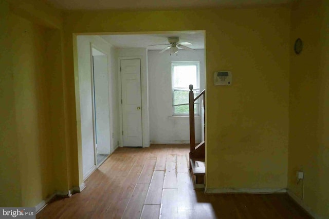 113 Sturgill Dr, Bel Air, MD 21015 - empty room featuring a ceiling fan, wood finished floors, and baseboards