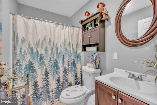 859 Columbia Ave, Newfield, NJ 08344 - full bathroom with toilet, vanity, and curtained shower