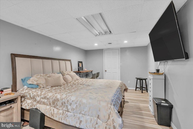 859 Columbia Ave, Newfield, NJ 08344 - bedroom with light wood-type flooring, recessed lighting, and baseboards