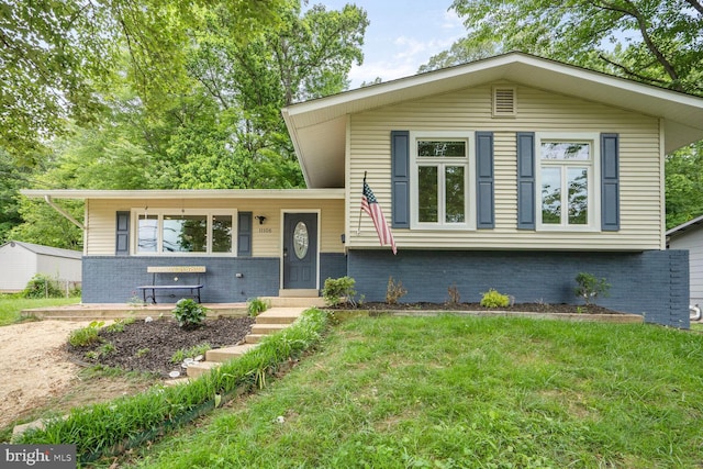 11106 Byrd Dr, Fairfax, VA 22030 - tri-level home with a front lawn and brick siding