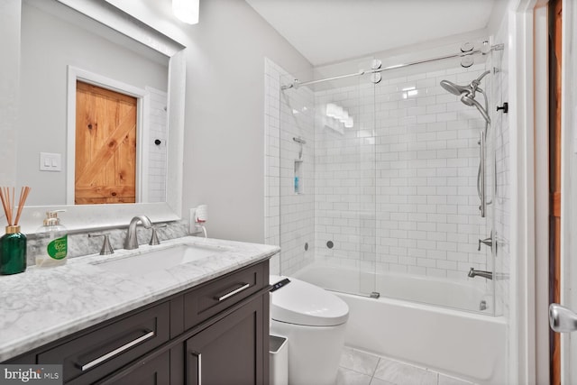 11106 Byrd Dr, Fairfax, VA 22030 - bathroom with vanity, toilet, and shower / tub combination