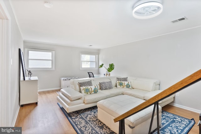 11106 Byrd Dr, Fairfax, VA 22030 - living area featuring wood finished floors and baseboards