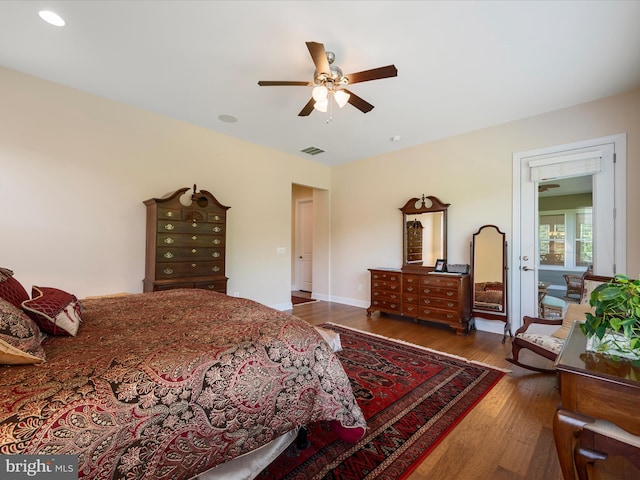 130 Grosbeak Ct, Lake Frederick, VA 22630 - bedroom with wood finished floors, ceiling fan, baseboards, and recessed lighting