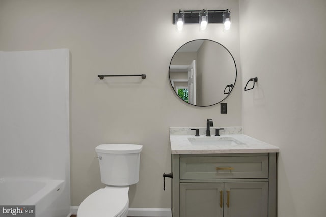 1777 Felmey Rd, Winfield, PA 17889 - bathroom with vanity, toilet, and baseboards