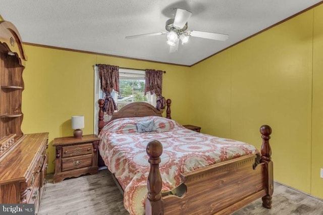 129 Trailway Rd, Middle River, MD 21220 - bedroom with ornamental molding, wood finished floors, and a ceiling fan