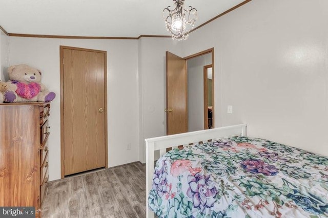 129 Trailway Rd, Middle River, MD 21220 - bedroom featuring ornamental molding and light wood-style floors