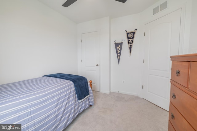 30 Kirby Ct, Bunker Hill, WV 25413 - bedroom featuring light carpet, ceiling fan, and baseboards