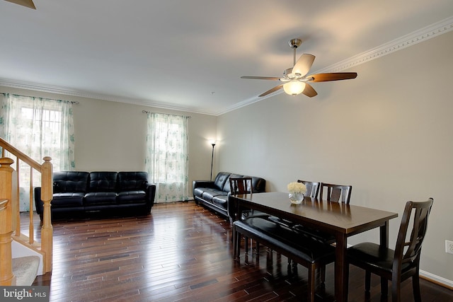 242 Tilden Way Unit 7242, Edgewater, MD 21037 - living room with healthy amount of natural light, dark wood-type flooring, stairway, and ornamental molding