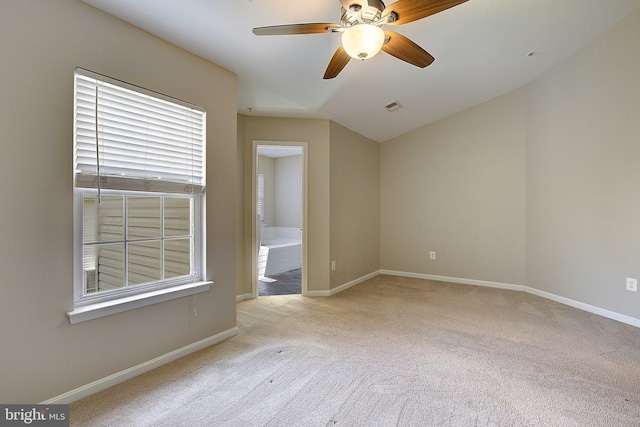 242 Tilden Way Unit 7242, Edgewater, MD 21037 - unfurnished room featuring carpet floors, ceiling fan, and vaulted ceiling