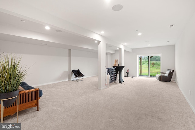71 Tamarack Cir, Eagleville, PA 19403 - game room with carpet, recessed lighting, and baseboards