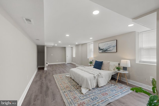 1508 W 36th St W, Baltimore, MD 21211 - bedroom with wood finished floors and recessed lighting