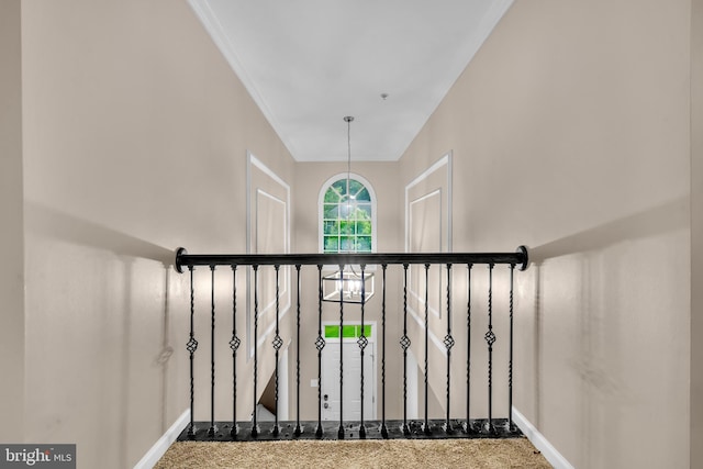 12116 Elmwood Dr, Brandywine, MD 20613 - stairway featuring baseboards and crown molding