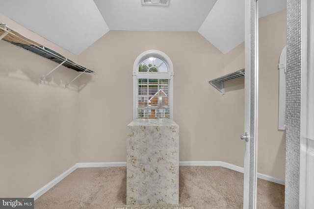 12116 Elmwood Dr, Brandywine, MD 20613 - walk in closet featuring carpet flooring and lofted ceiling
