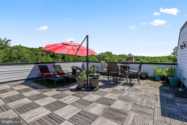 2221 M St NE Unit Ph1, Washington, DC 20002 - view of patio featuring outdoor dining area and a wooden deck