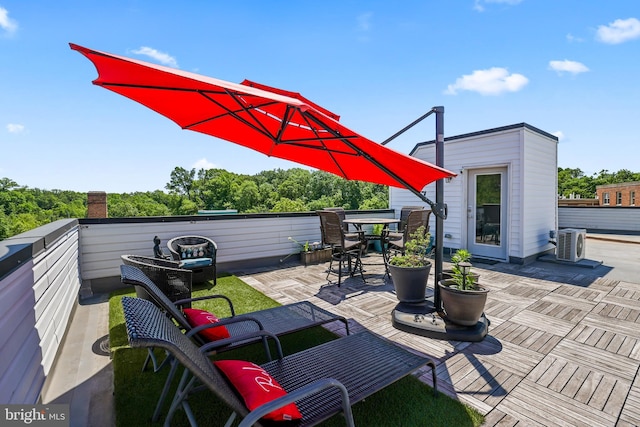 2221 M St NE Unit Ph1, Washington, DC 20002 - view of patio / terrace featuring ac unit and outdoor dining area
