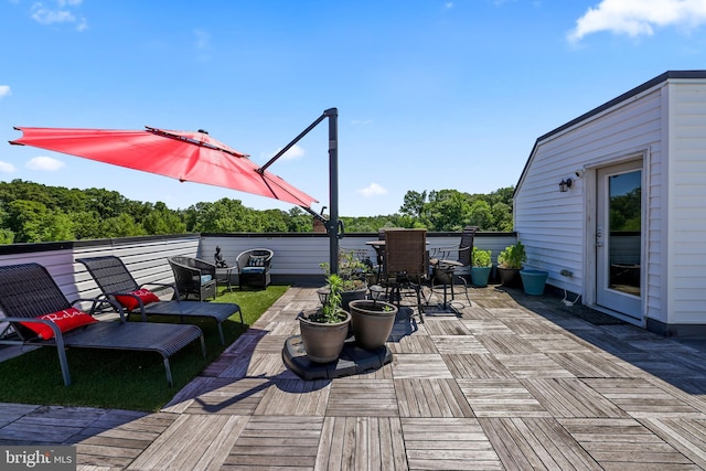 2221 M St NE Unit Ph1, Washington, DC 20002 - view of patio / terrace featuring outdoor dining space and a deck