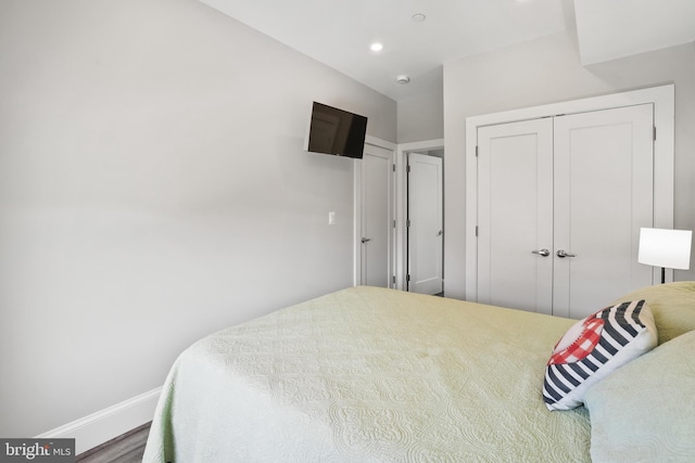 2221 M St NE Unit Ph1, Washington, DC 20002 - bedroom with baseboards, a closet, and recessed lighting