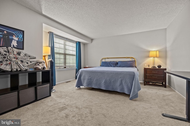74 Haverford Ct, Hillsborough, NJ 08844 - carpeted bedroom featuring a textured ceiling and baseboards