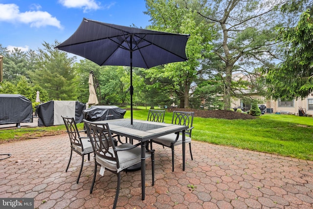 74 Haverford Ct, Hillsborough, NJ 08844 - view of patio / terrace with outdoor dining space and a grill
