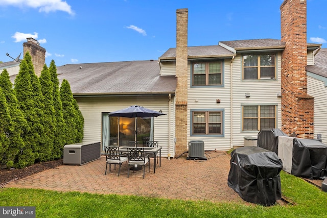 74 Haverford Ct, Hillsborough, NJ 08844 - rear view of property with a patio and central AC unit