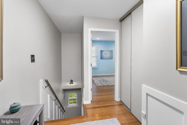 2 Gloucester Ct, Bordentown, NJ 08505 - hall featuring an upstairs landing and wood finished floors