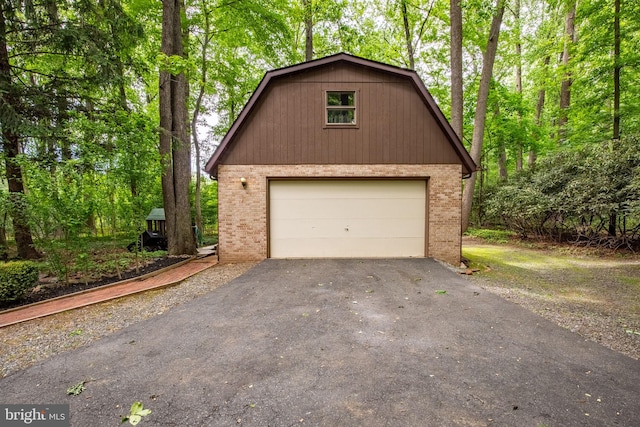 1906 Parkvue Rd, Fallston, MD 21047 - garage featuring a garage and asphalt driveway