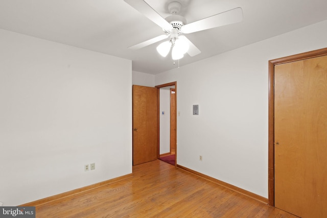1906 Parkvue Rd, Fallston, MD 21047 - unfurnished bedroom with light wood-style floors, a ceiling fan, and a closet