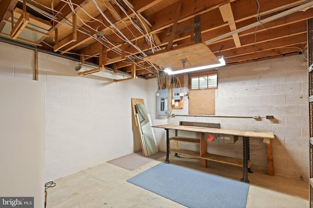 1906 Parkvue Rd, Fallston, MD 21047 - below grade area featuring a workshop area and electric panel