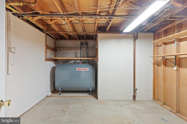 1906 Parkvue Rd, Fallston, MD 21047 - unfinished basement featuring oil tank and concrete block wall