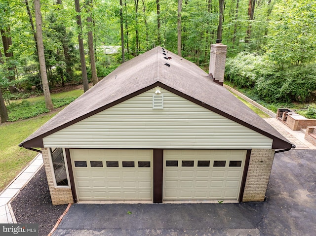 1906 Parkvue Rd, Fallston, MD 21047 - garage with a wooded view