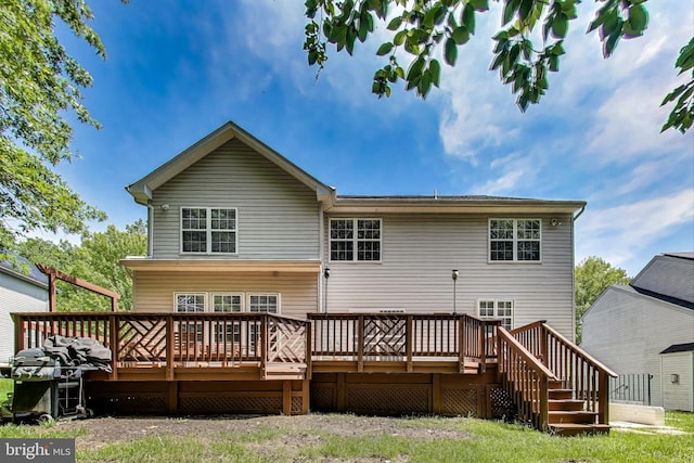 7009 Shagbark Ct, Fort Washington, MD 20744 - rear view of house featuring a deck