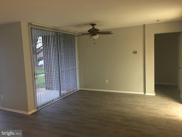 10241 Prince Pl Unit 27-T3, Upper Marlboro, MD 20774 - unfurnished room featuring wood finished floors, ceiling fan, and baseboards