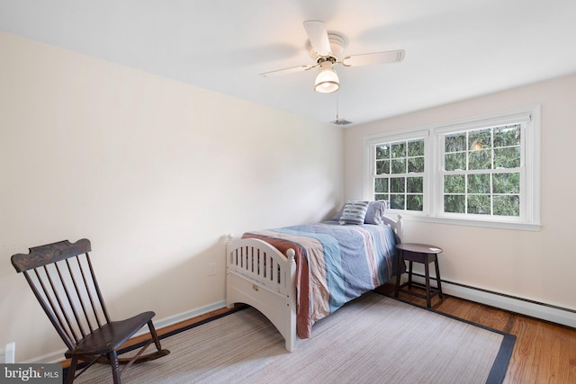 10 Old Orchard Ln, Chadds Ford, PA 19317 - bedroom featuring wood finished floors, a ceiling fan, and baseboards
