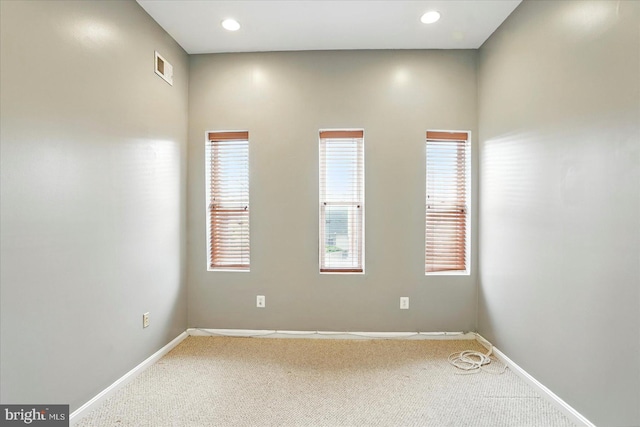 1225 W Cross St, Baltimore, MD 21230 - unfurnished room featuring carpet floors, baseboards, healthy amount of natural light, and recessed lighting
