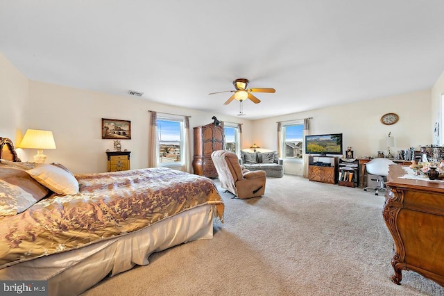 128 E Delaware Dr, Little Egg Harbor Twp, NJ 08087 - carpeted bedroom with a ceiling fan