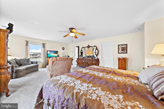 128 E Delaware Dr, Little Egg Harbor Twp, NJ 08087 - bedroom with carpet flooring and ceiling fan