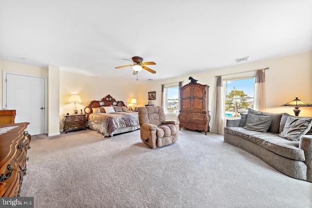 128 E Delaware Dr, Little Egg Harbor Twp, NJ 08087 - bedroom featuring carpet floors and ceiling fan