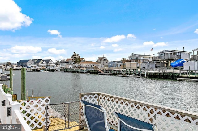 128 E Delaware Dr, Little Egg Harbor Twp, NJ 08087 - dock featuring a residential view and a water view