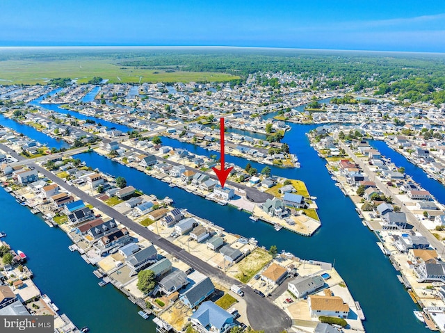 128 E Delaware Dr, Little Egg Harbor Twp, NJ 08087 - aerial view of property and surrounding area featuring a large body of water