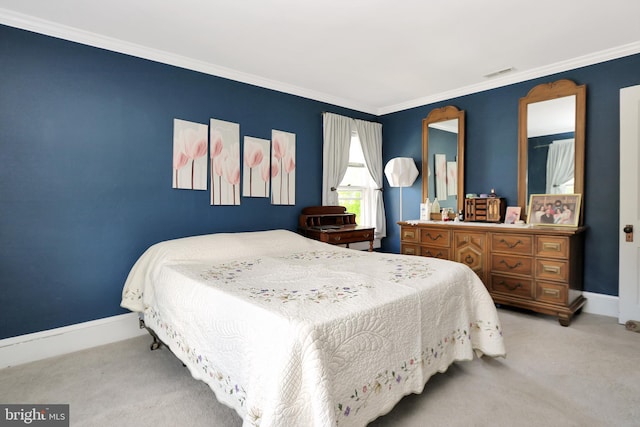 604 Market St, Pocomoke City, MD 21851 - bedroom with carpet, baseboards, and crown molding