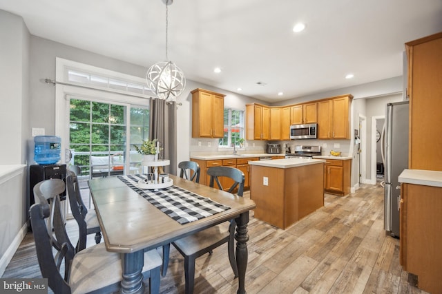 19 Hickory Ridge Ct, Mullica Hill, NJ 08062 - dining area featuring light wood finished floors, recessed lighting, and baseboards