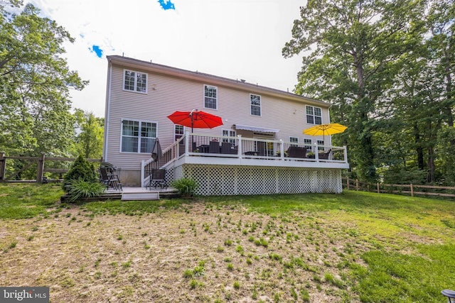 19 Hickory Ridge Ct, Mullica Hill, NJ 08062 - back of house with a wooden deck
