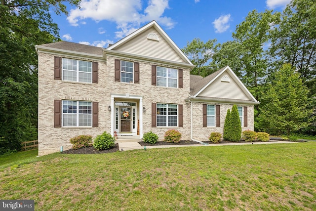 19 Hickory Ridge Ct, Mullica Hill, NJ 08062 - view of front of home with a front yard and brick siding