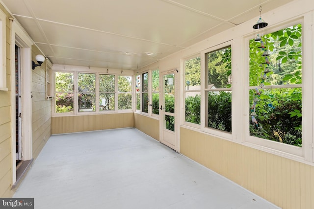 10 Pershing Ave, Ewing, NJ 08618 - unfurnished sunroom featuring plenty of natural light and wooden walls
