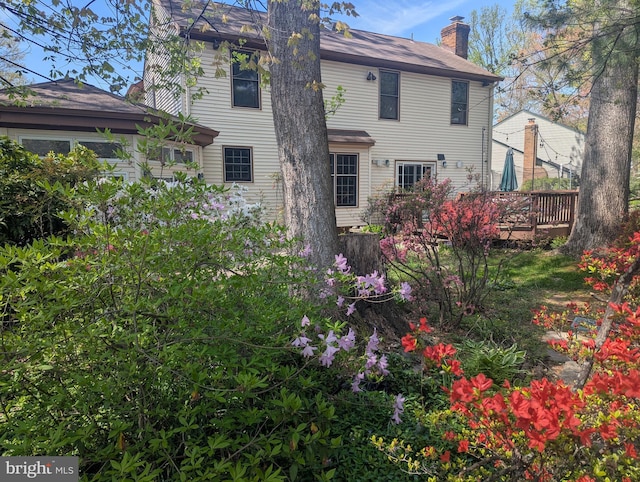 9300 Olivia Pl, Burke, VA 22015 - rear view of house with a chimney