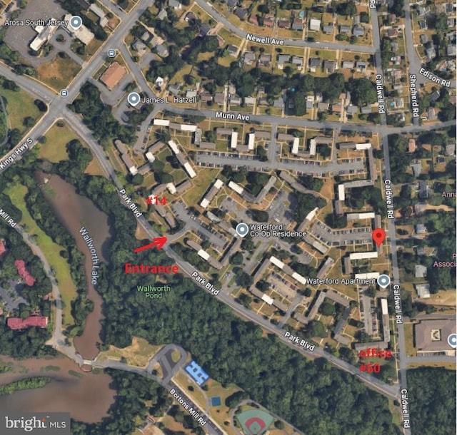 100 Park Blvd Unit 14A, Cherry Hill, NJ 08034 - aerial view of property's location