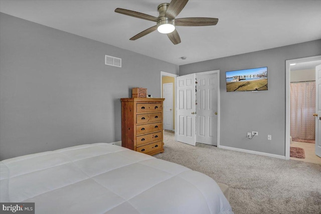 7 Kantner Ln N, Reading, PA 19607 - bedroom with carpet flooring, baseboards, ensuite bathroom, and ceiling fan